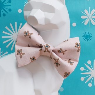 Christmas Cat Bow Tie and Collar - Holly Jolly Gingerbread Men
