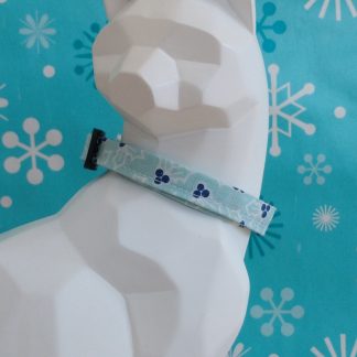 Christmas Kitten Collar - Holly in Blue