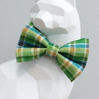 St. Patrick's Day Cat Bow Tie and Collar - Patrick Plaid