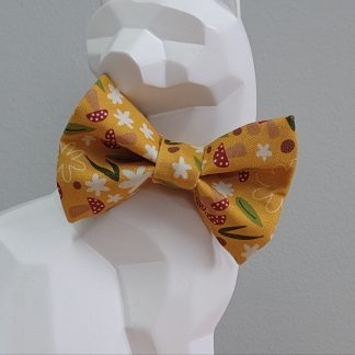 Cat Bow Tie and Collar - Mushroom Forest