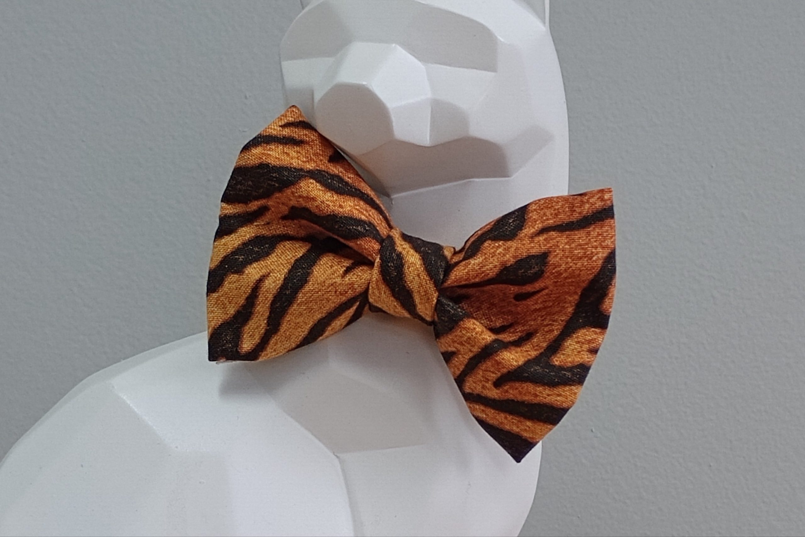 Cat Bow Tie and Collar - Tiger Stripes