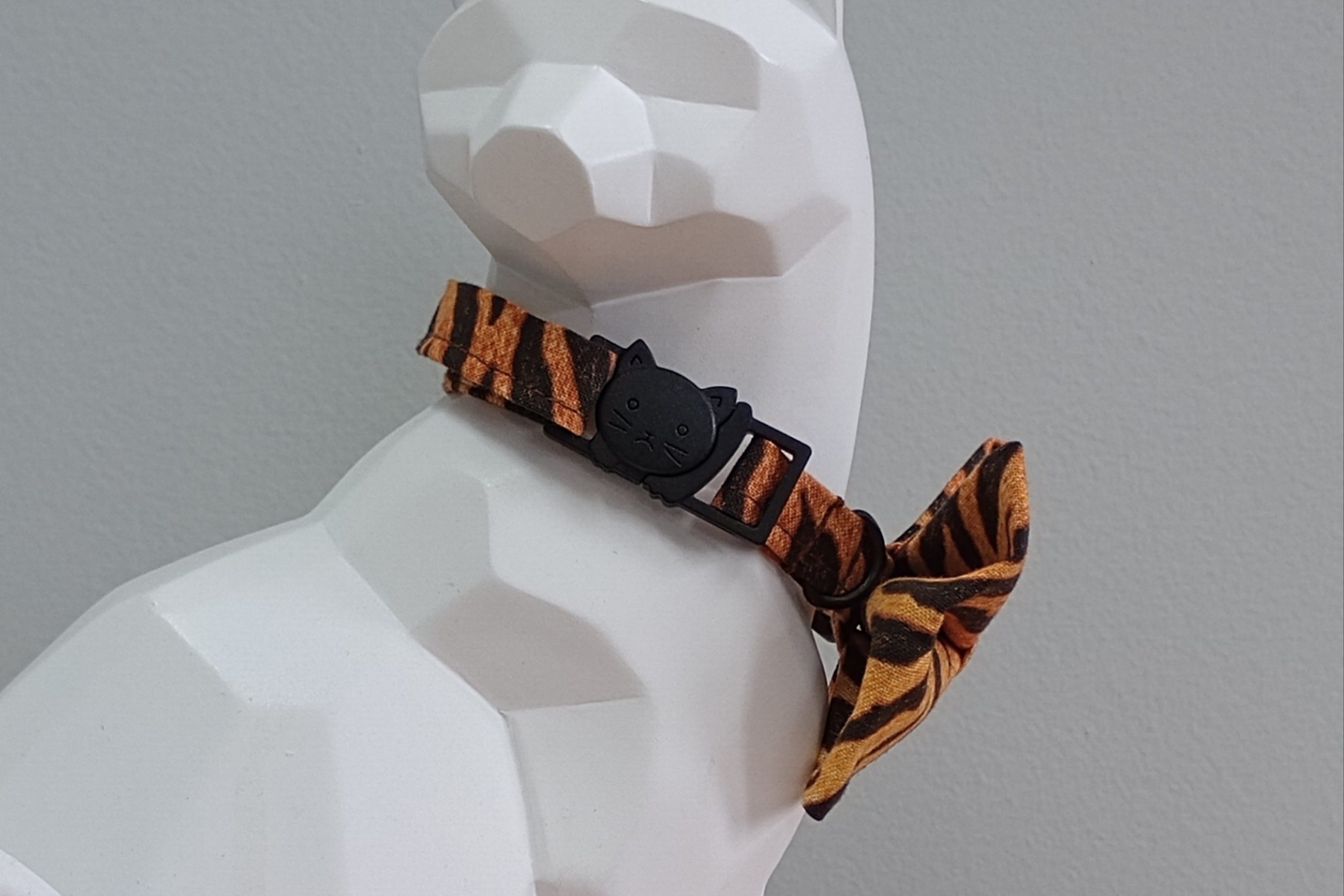 Cat Bow Tie and Collar - Tiger Stripes - Image 2