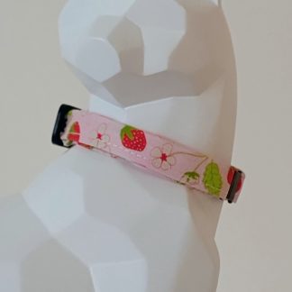 Kitten Collar - Strawberry Flowers