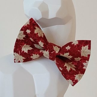 Canada Day Cat Bow Tie and Collar - Rustic Maple Leaves Copy