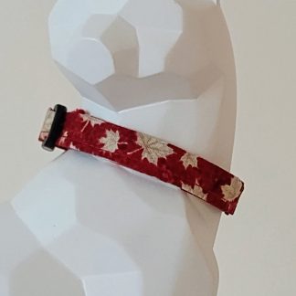 Canada Day Kitten Collar - Rustic Maple Leaves