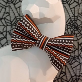 Halloween Cat Bow Tie and Collar - Geometric, Black
